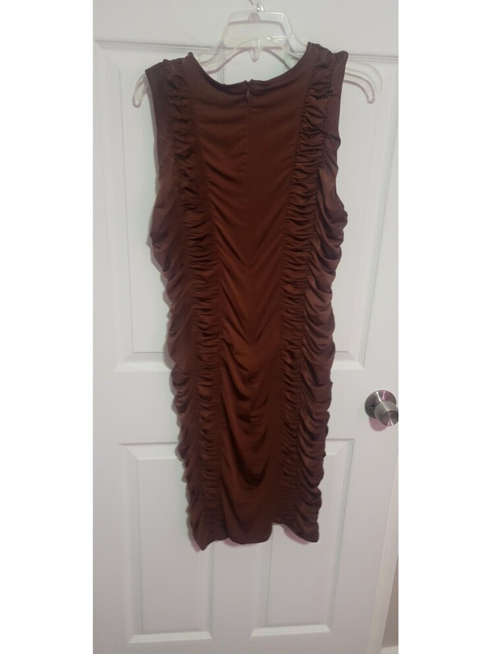 VENUS SHAPE EMBRACE RUCHED DRESS BROWN SIZE: XL - Picture 3 of 3